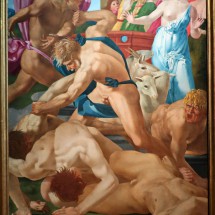 Paining "Moses defending the daughters of Jethro" from Rosso Fiorentino (1523)